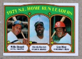 1972 Topps Baseball Card #89 NL Home Run Leaders: Willie Stargell, Hank Aar