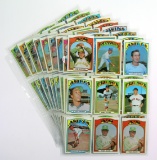 (80) 1972 Topps Baseball Cards. Mostly EX Conditions