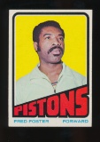 1972 Topps Basketball Card #66 Fred Foster Detroit Pistons