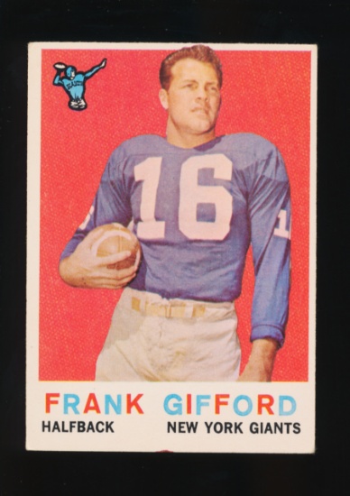1959 Topps Football Card #20 Hall of Famer Frank Gifford New York Giants
