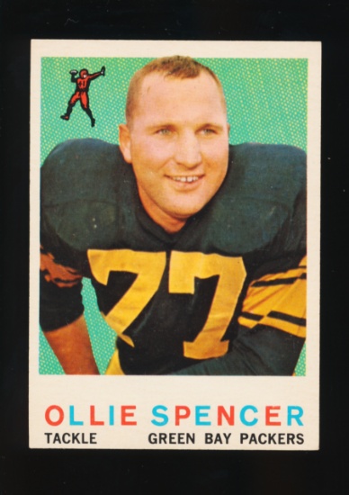 1959 Topps Football Card #129 Ollie Spencer Green Bay Packers
