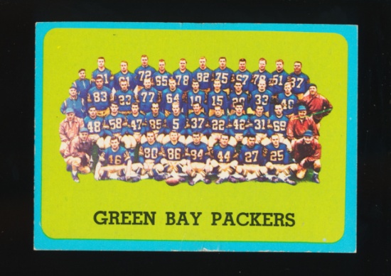 1963 Topps Football Card #97 Green Bay Packers Team