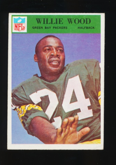 1966 Philadelphia Football Card #90 Hall of Famer Willie Wood Green Bay Pac