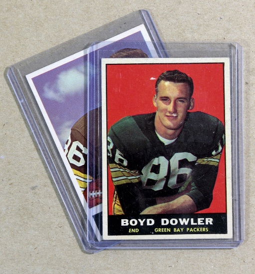 (2) 1960s Boyd Dowler (Green Bay Packers) Football Cards