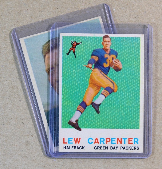 (2) Lew Carpenter (Green Bay Packers) Football Cards