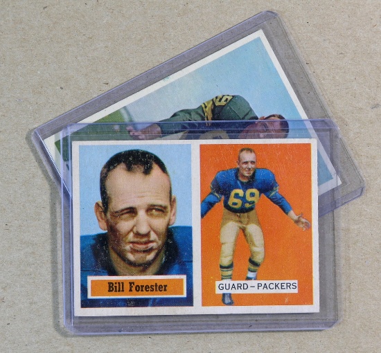 (2) Bill Forester (Green Bay Packers) Football Cards