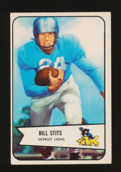 1954 Bowman Football Card #5 Bill Stits Detroit Lions