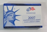2007 US Mint Proof Set (10 of 14 Prtoof Coins)