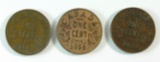 (3) 1929s Canadian One Cent Coins