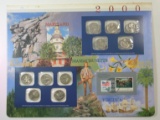Postal Commemorative Society US Uncirculated 2000 Coin Mint Set Mounted on