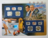 Postal Commemorative Society US Uncirculated 2002 Coin Mint Set Mounted on