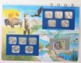 Postal Commemorative Society US Uncirculated 2005 Coin Mint Set Mounted on