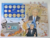 Postal Commemorative Society US Uncirculated 2007 Coin Mint Set Mounted on