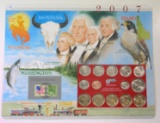 Postal Commemorative Society US Uncirculated 2007 Coin Mint Set Mounted on