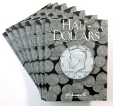 (7) Half Dollar Books with (240) JFK UNC Proof Half Dollars From 1970s. ($1