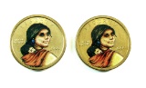 (2) 2000 UNC Sacagawea Colorized Dollars