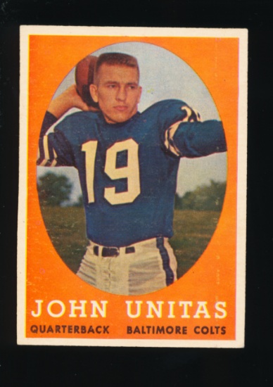 1958 Topps Football Card #22 Hall of Famer John Unitas Baltimore Colts