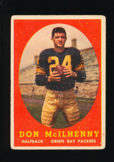 1958 Topps Football Card #71 Don McIlhenny Green Bay Packers