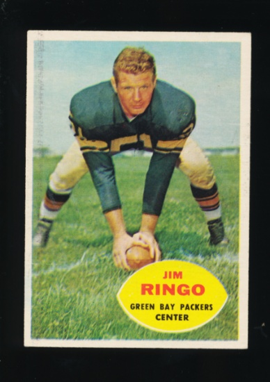1960 Topps Football Card #57 Hall of Famer Jim Ringo Green Bay Packers