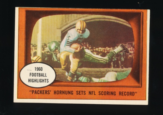 1961 Topps Football Card #38 1960 Football Highlights "Packers Hornung Sets