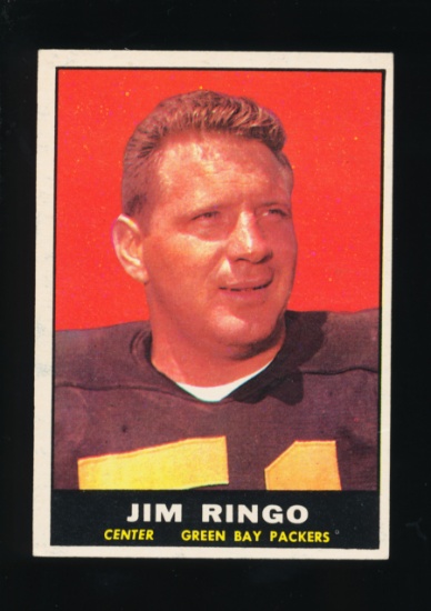 1961 Topps Football Card #44 Hall of Famer Jim Ringo Green Bay Packers