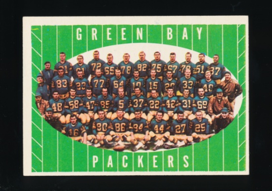 1961 Topps Football Card #47 Green Bay Packers Team