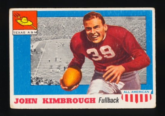 1955 Topps All American Football Card #2 John Kimbrough Texas A&M