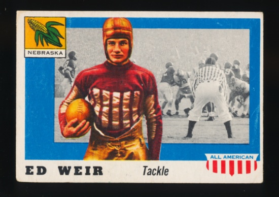 1955 Topps All American Football Card #3 Ed Weir Nebraska