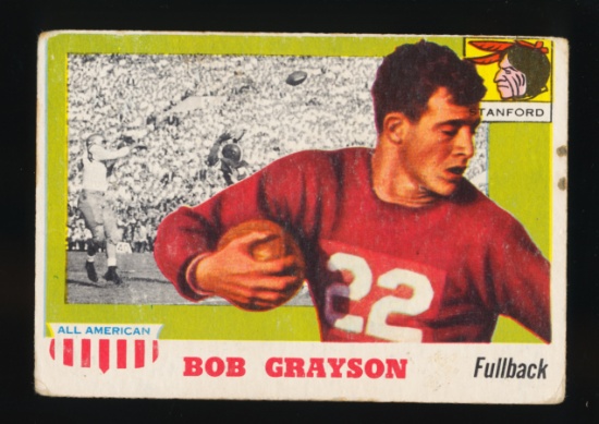 1955 Topps All American Football Card #5 Bob Grayson Stanford