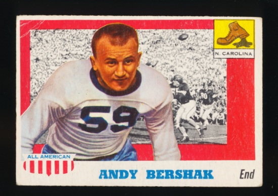 1955 Topps All American Football Card #7 Andy Bershak North Carolina