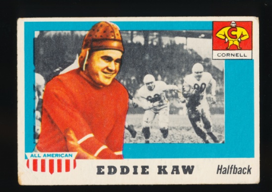 1955 Topps All American Football Card #15 Eddie Kaw Cornell (Scarce Short P