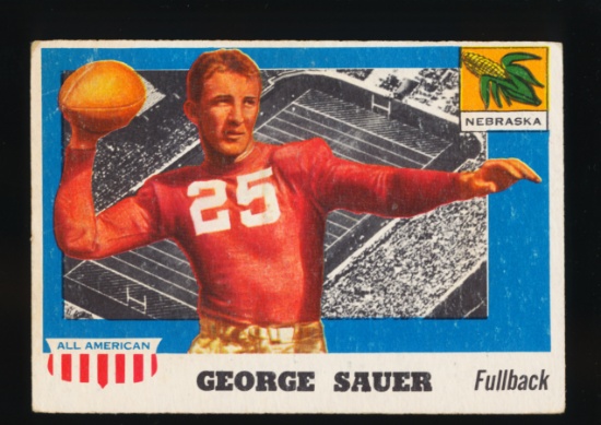 1955 Topps All American Football Card #31 Geoge Sauer Nebraska