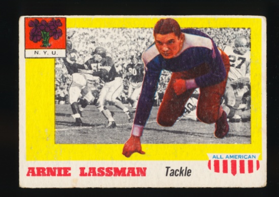 1955 Topps All American Football Card #46 Arnie Lassman N.Y.U.