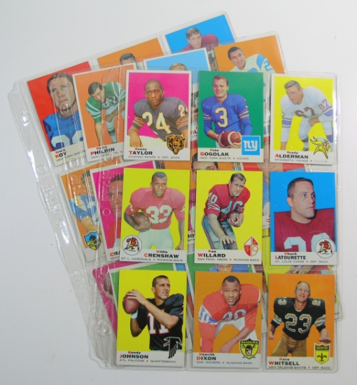 (27) 1969 Topps Football Cards. Nice EX or Higher Grades