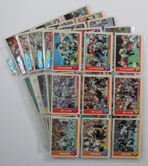 1985 Fleer "Team Action: Football Full Set Cards (88 Cards). Missing #58 "R
