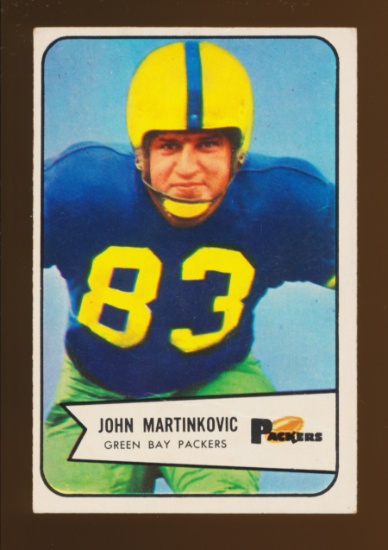 1954 Bowman Football Card #80 John Martinkovic Green Bay Packers