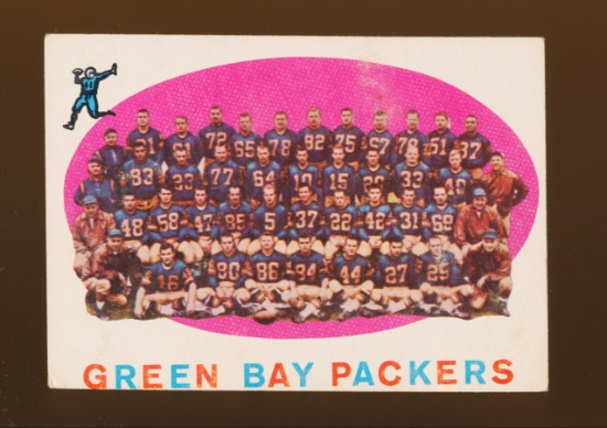 1959 Topps Football Card #46 Green Bay Packers Team/Checklist. Unchecked Co