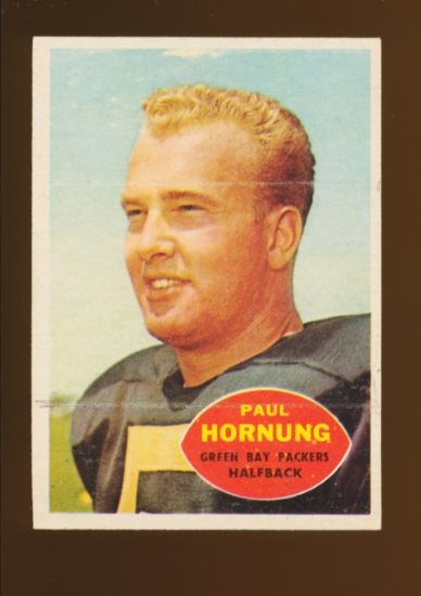 1960 Topps Football Card #54 Hall of Famer Paul Hornung Green Bay Packers