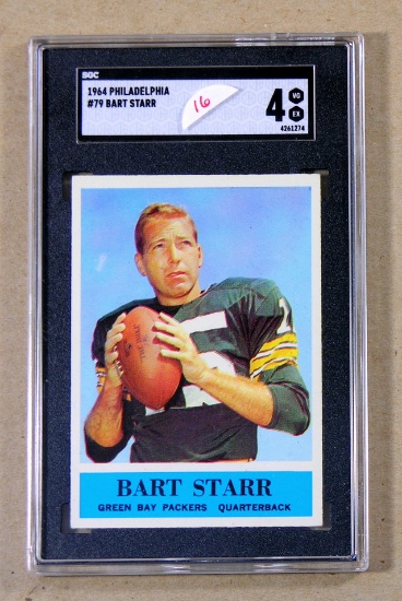 1964 Philadelpia Football Card #79 Hall of Famer Bart Starr Green Bay Packe