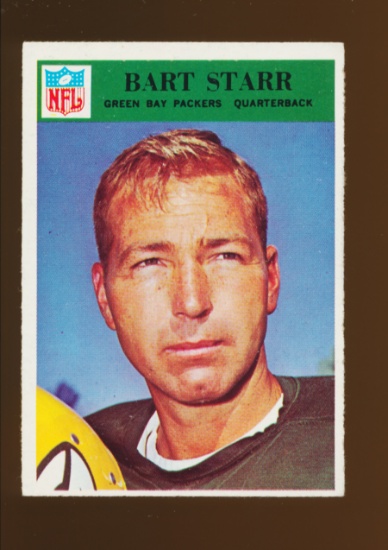 1966 Philadelphia Football Card #88 Hall of Famer Bart Starr Green bay Pack