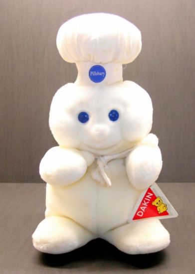 1987 Dakin Pillsbury Dough Boy Poppin Fresh Stuffed Puppet #78-1810 Used Ex