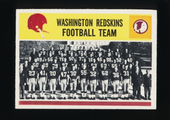 1964 Philadelphia Football Card #195 Washington Redskins Team Card