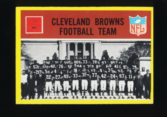 1967 Philadelphia Football Card #37 Cleveland Browns Team Card