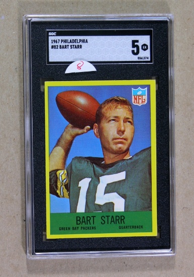 1967 Philadelphia Football Card #82 Hall of Famer Bart Starr Green Bay Pack