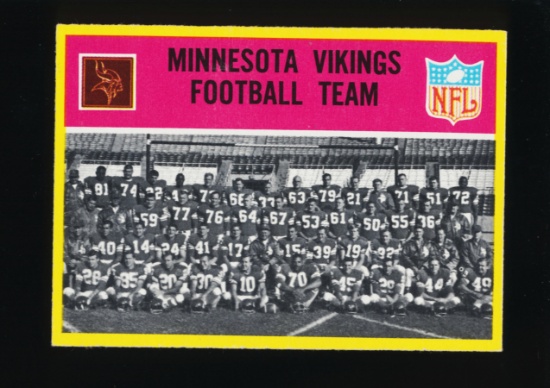 1967 Philadelphia Football Card #97 Minnesota Vikings Team Card