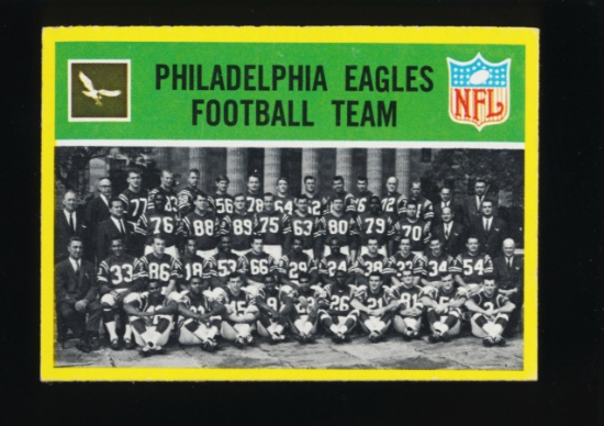 1967 Philadelphia Football Card #123 Philadelphia Eagles Team Card