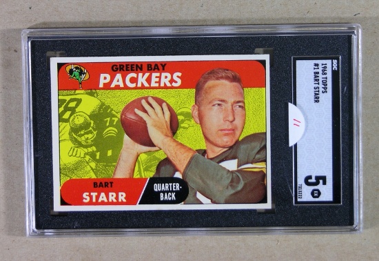 1968 Philadelphia Football Card #1 Hall of Famer Bart Starr Green Bay Packe