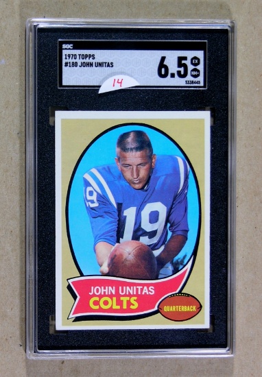 1970 Topps Football Card #180 Hall of Famer John Unitas Baltimore Colts Gra