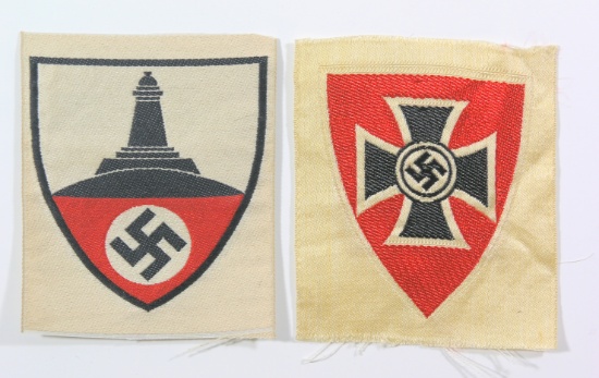 Nazi War Veterans Groups Patches.  Bevo weave membership patches.
