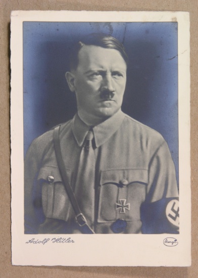 Nazi Adolf Hitler Propaganda Postcard.  (Some marks on the back.)